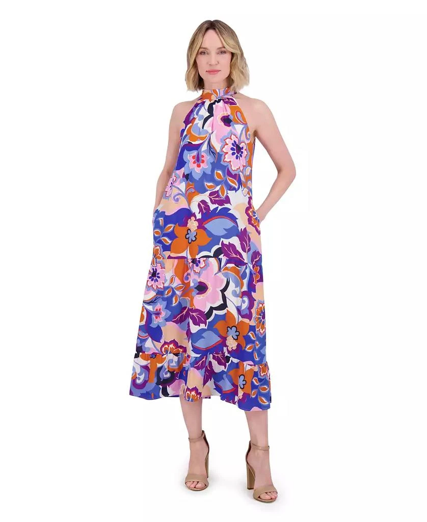 Eliza J Women's Printed Halter Midi Dress 1