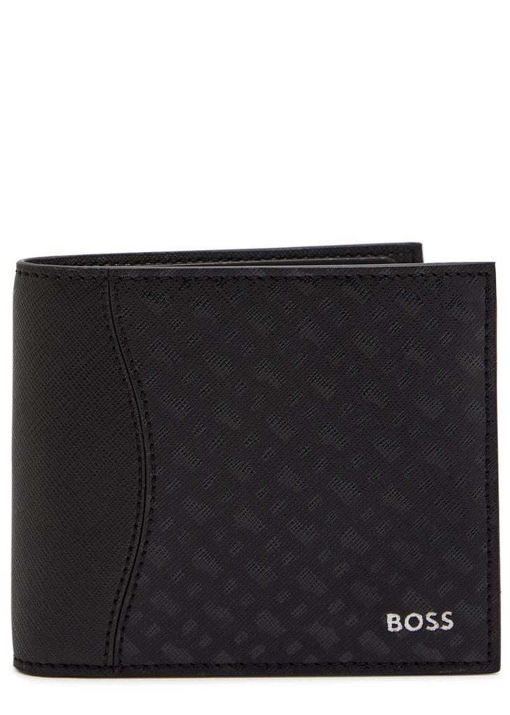 Hugo Boss Logo saffiano-leather wallet