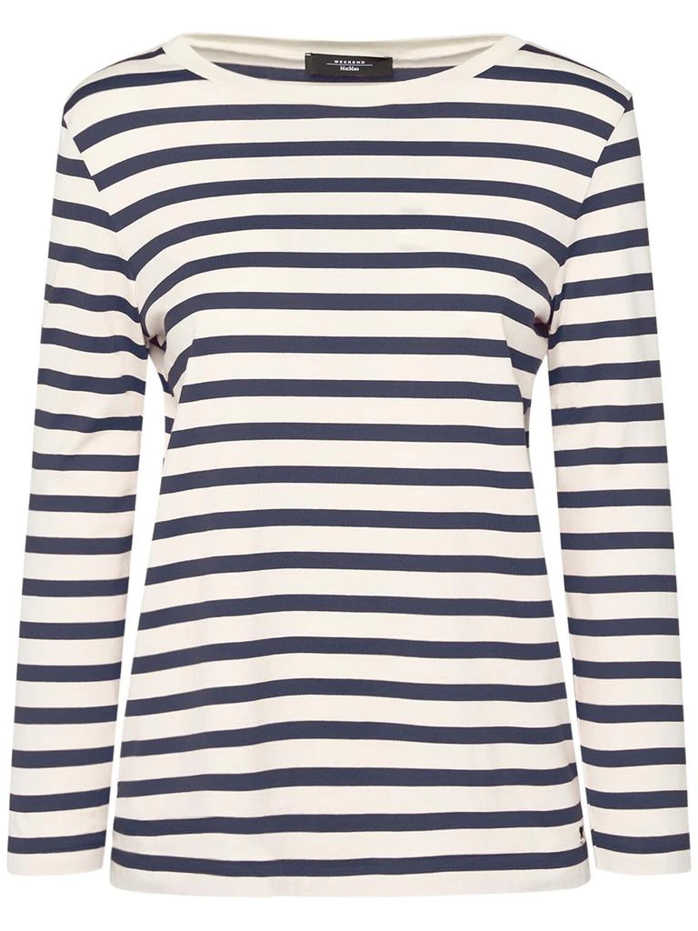 WEEKEND MAX MARA Leida Striped Jersey Long Sleeve T-shirt 1