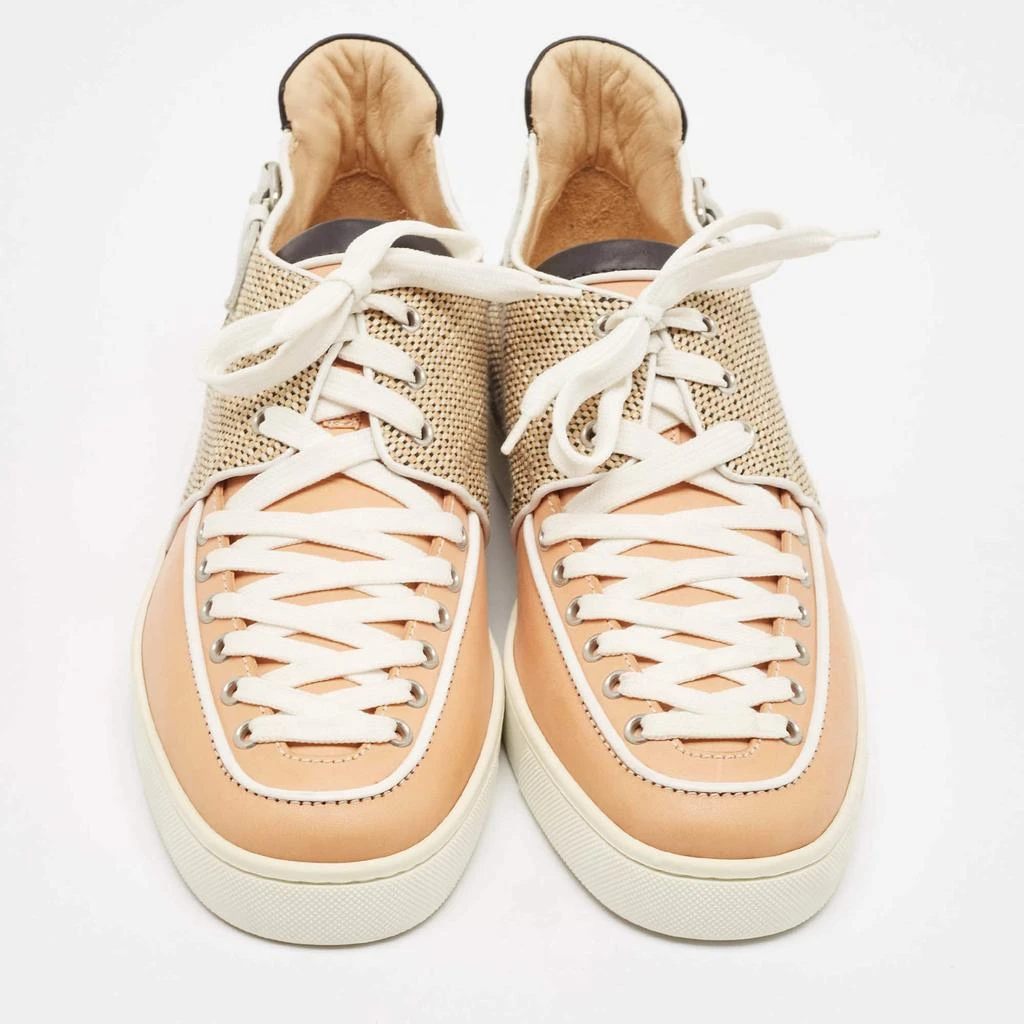 Christian Louboutin Multicolor Leather Lace Up Sneakers Size  display picture 1