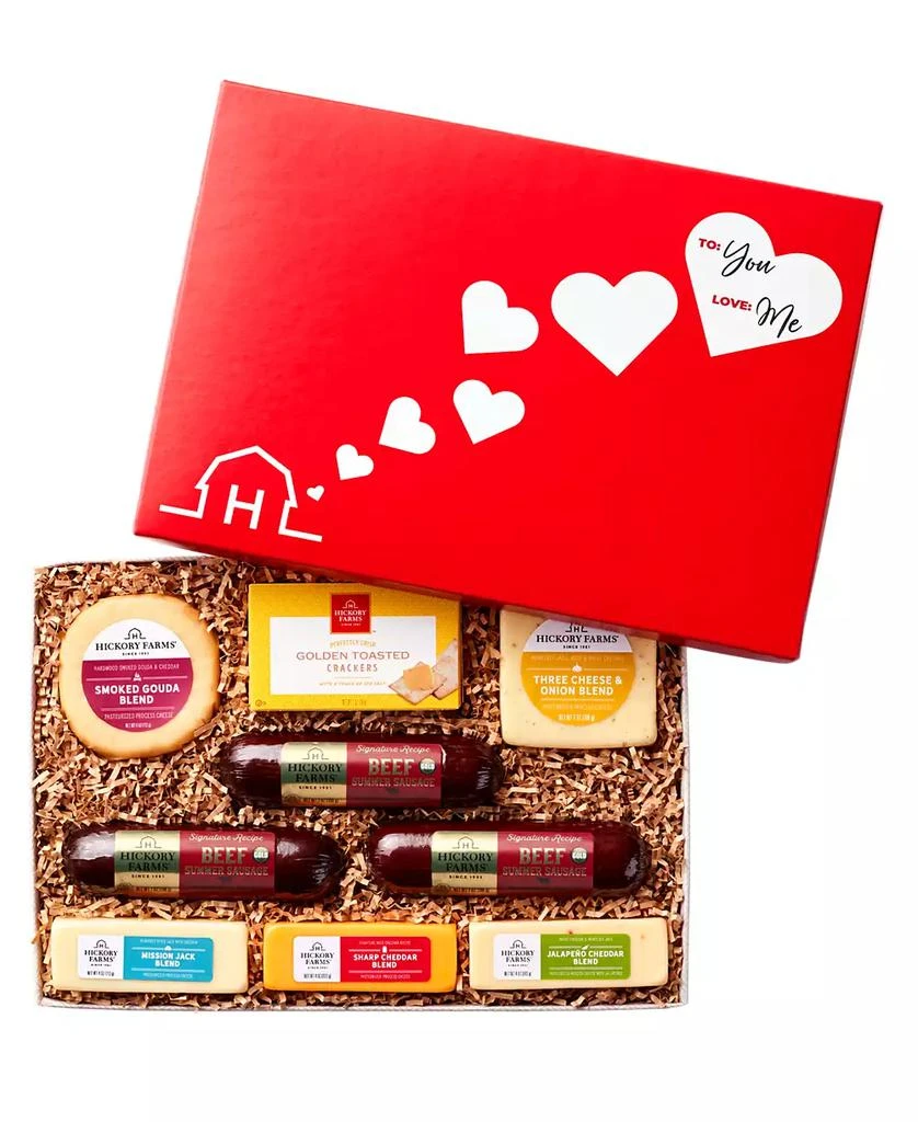 Hickory Farms Deluxe Valentine
s Day Savory Snacks Gift Box, 9 Pieces