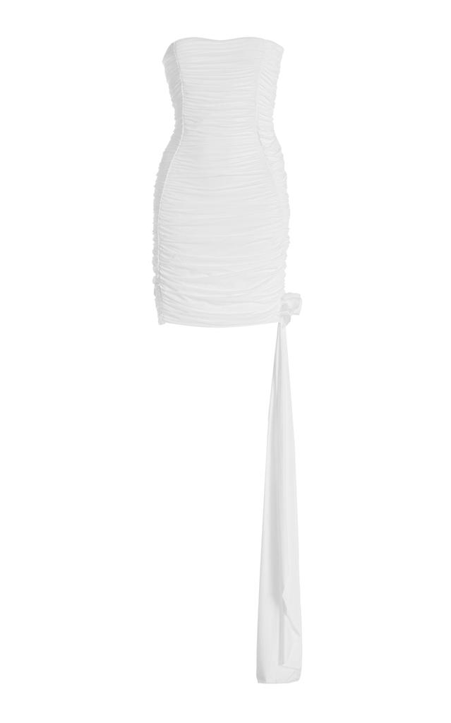 Maygel Coronel Maygel Coronel - Sinú Ruched Jersey Mini Dress - Off-White - OS - Moda Operandi