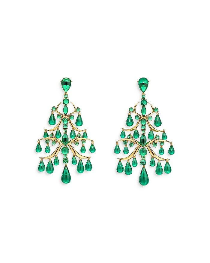Anabela Chan 18K Yellow Gold Vermeil Supernova Simulated Stone Ivy Chandelier Drop Earrings 1