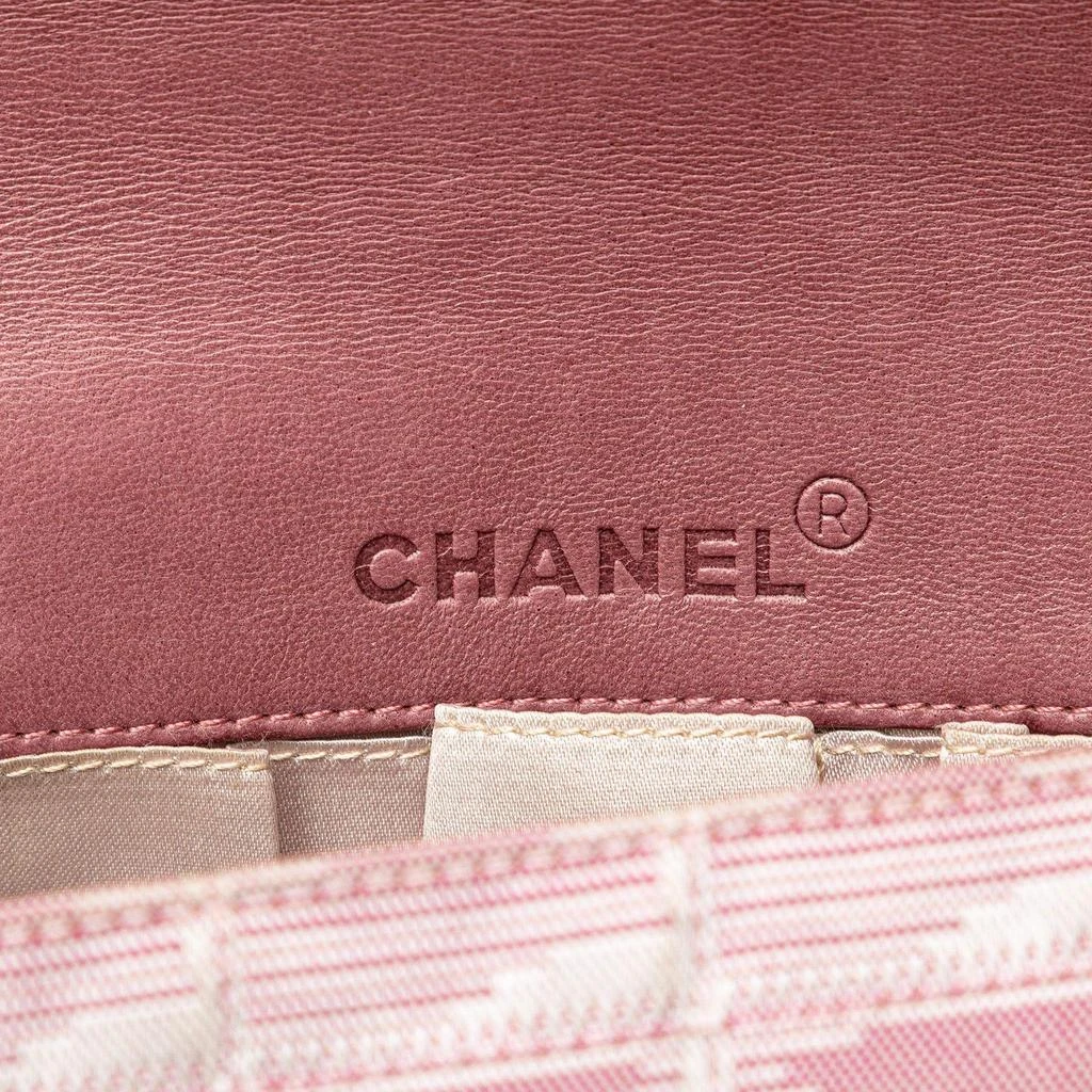 Chanel Chanel Pink Nylon New Travel Line East West Flap Bag 7