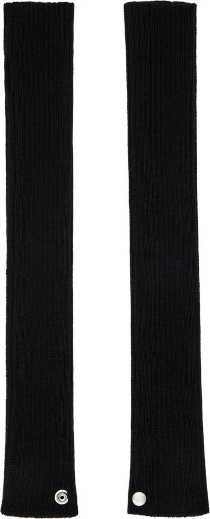 Rick Owens Black Concordians Rasato Knit Arm Warmers