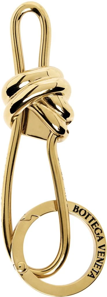 Bottega Veneta Gold Andiamo Keychain