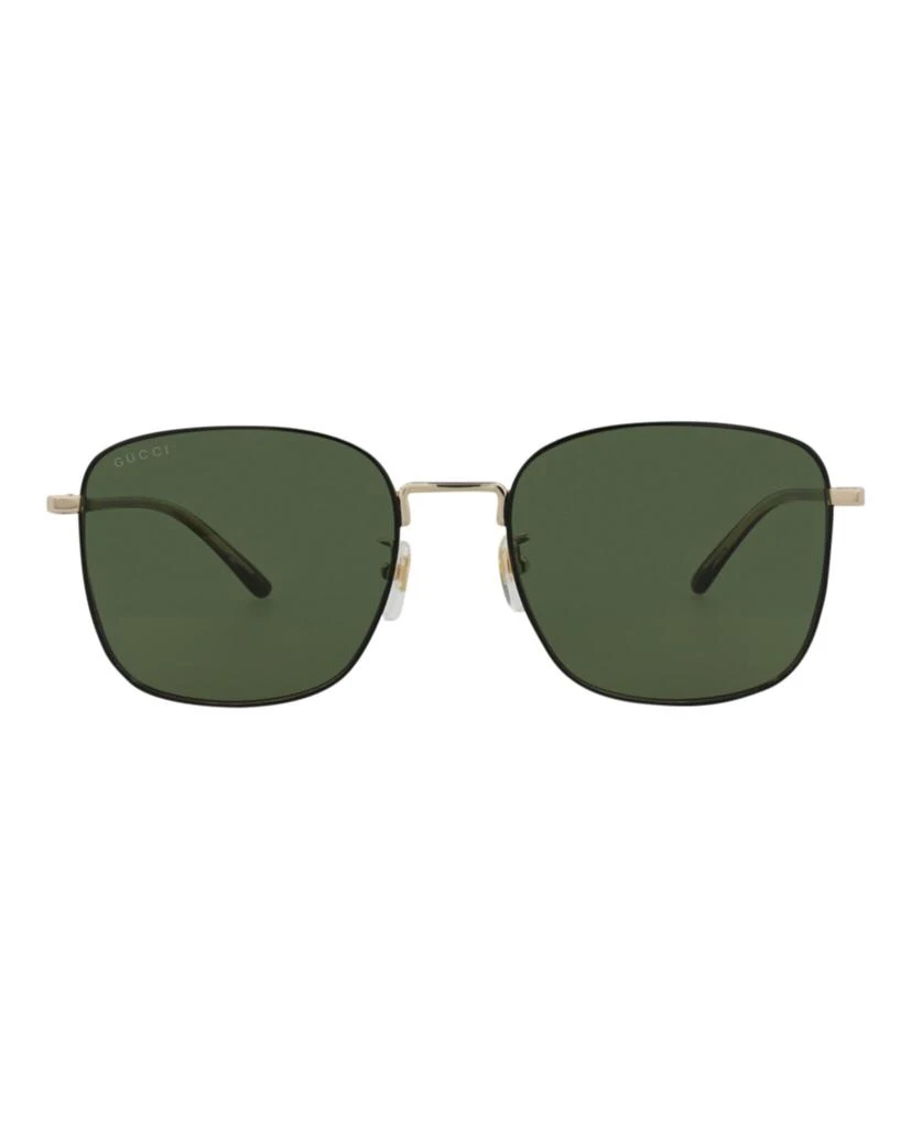 Gucci Square-Frame Metal Sunglasses 1