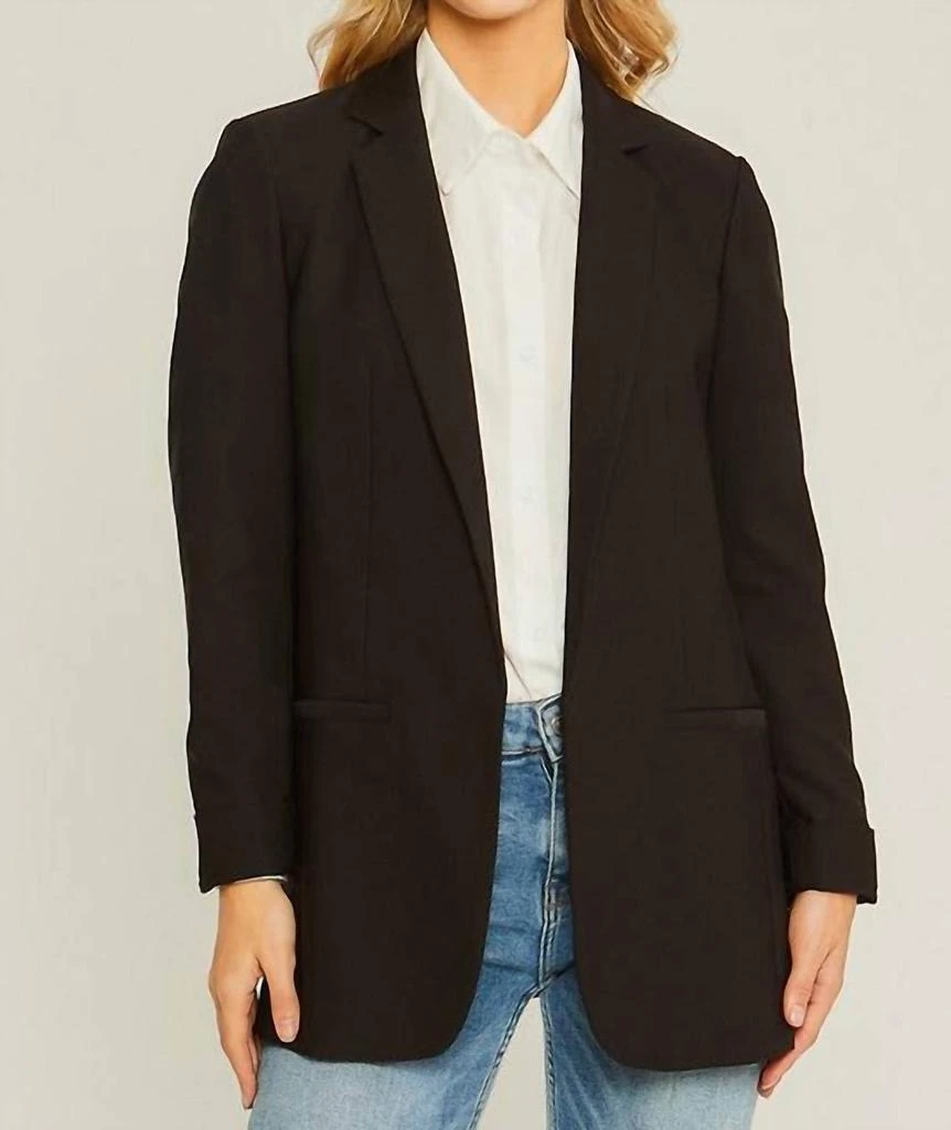 Urban Daizy Sophie Oversized Blazer In Black