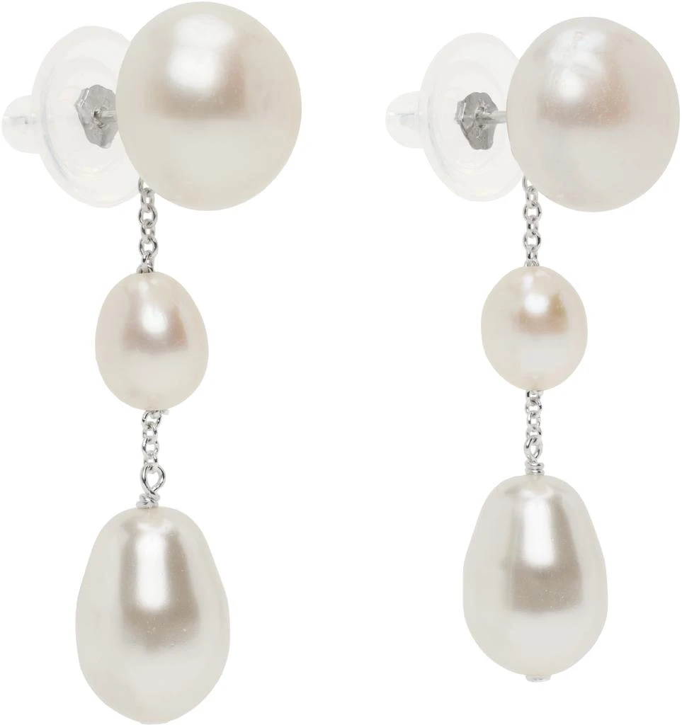 Sophie Buhai Silver & White Medium Eleanor Earrings 2