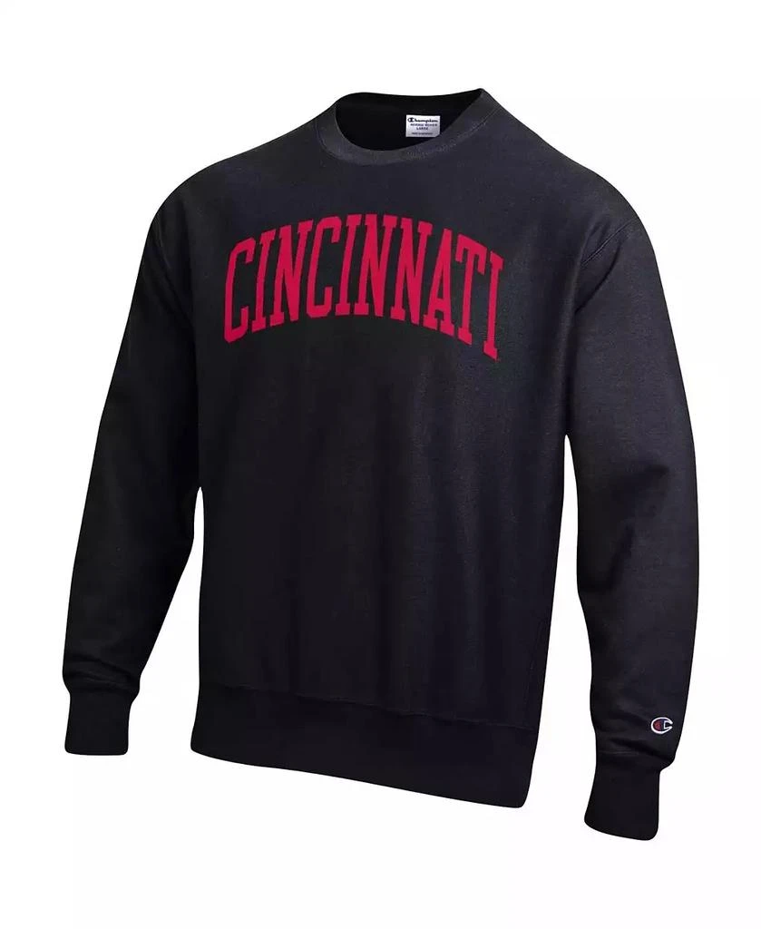 CHAMPION Men's Black Cincinnati Bearcats Arch Reverse Weave Pullover Sweatshirt 2