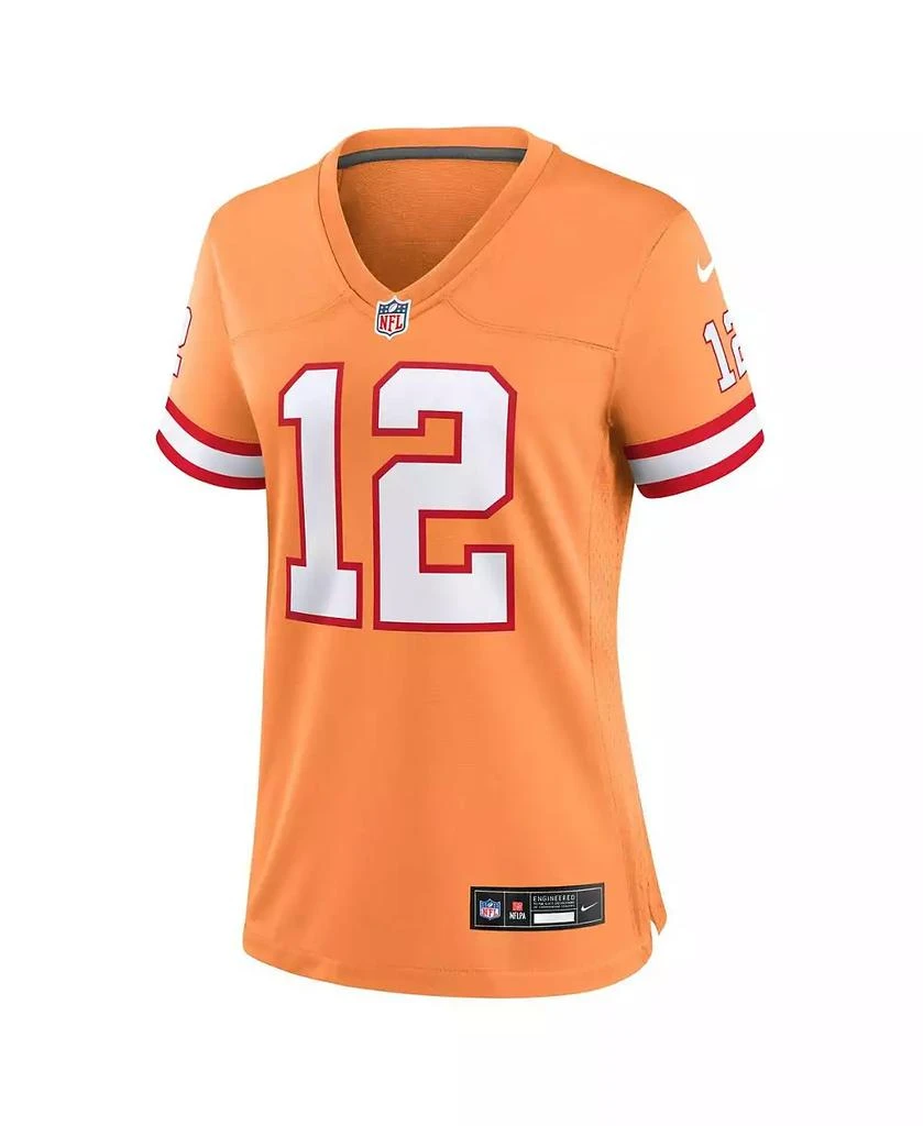 NIKE Women's Tom Brady Orange Tampa Bay Buccaneers Throwback Game Jersey 2