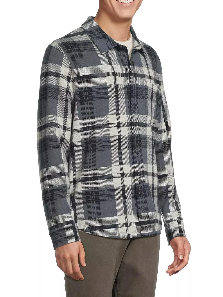Vince Plaid Knit Shirt Jacket 4