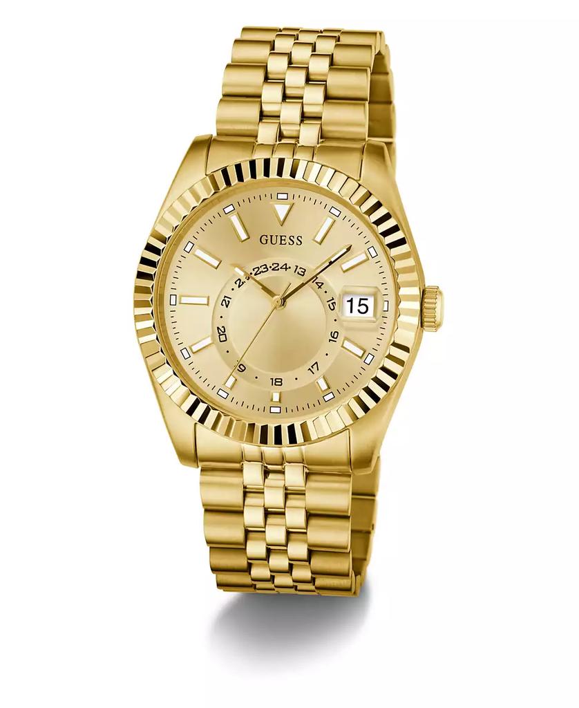 GUESS Men's Gold Tone Multi-function Date Watch, 42mm