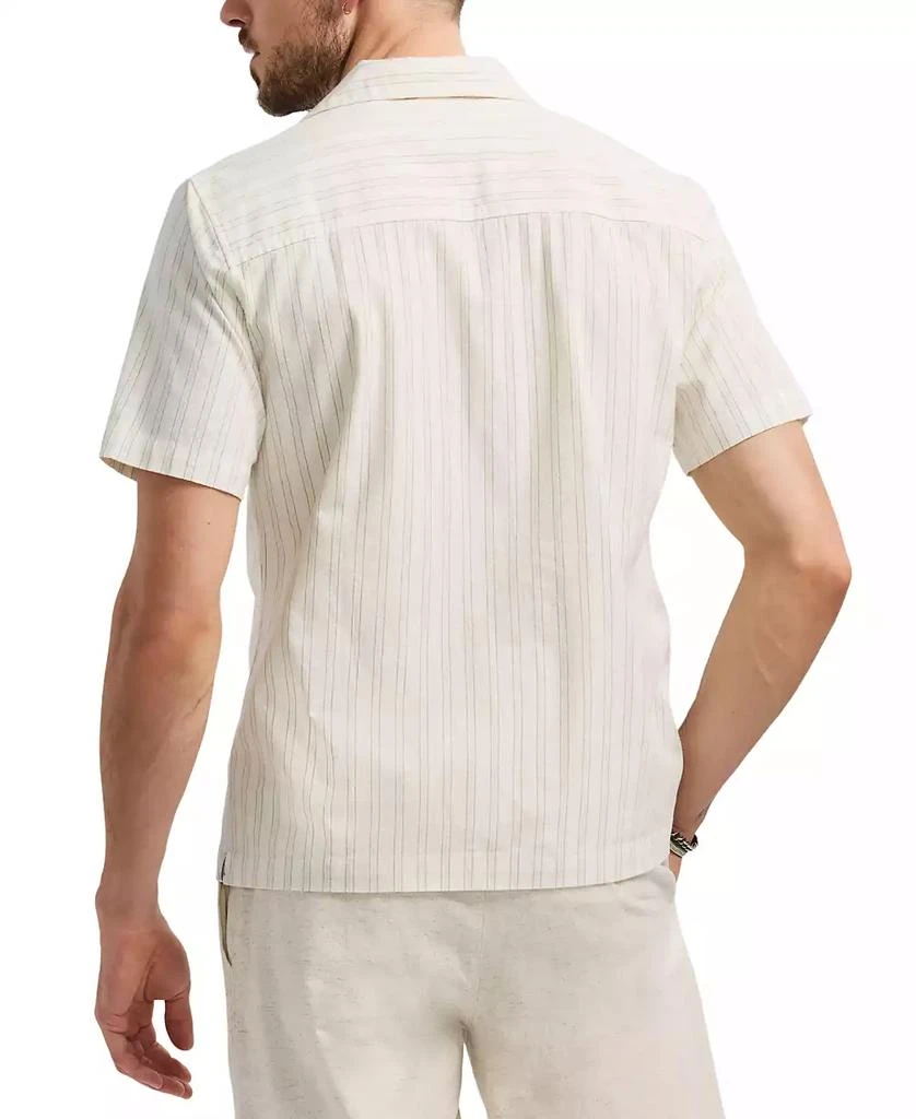 BUFFALO David Bitton Men's Salaman Short Sleeve Striped Button-Front Camp Shirt 5