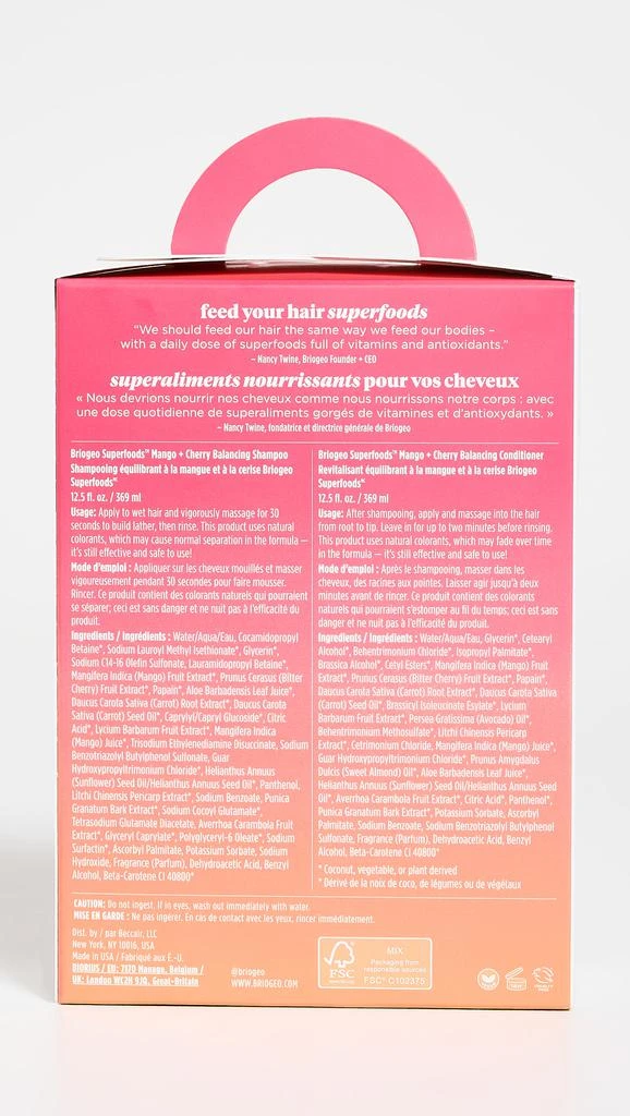 Briogeo Mango Cherry Shampoo and Conditioner Pack 5