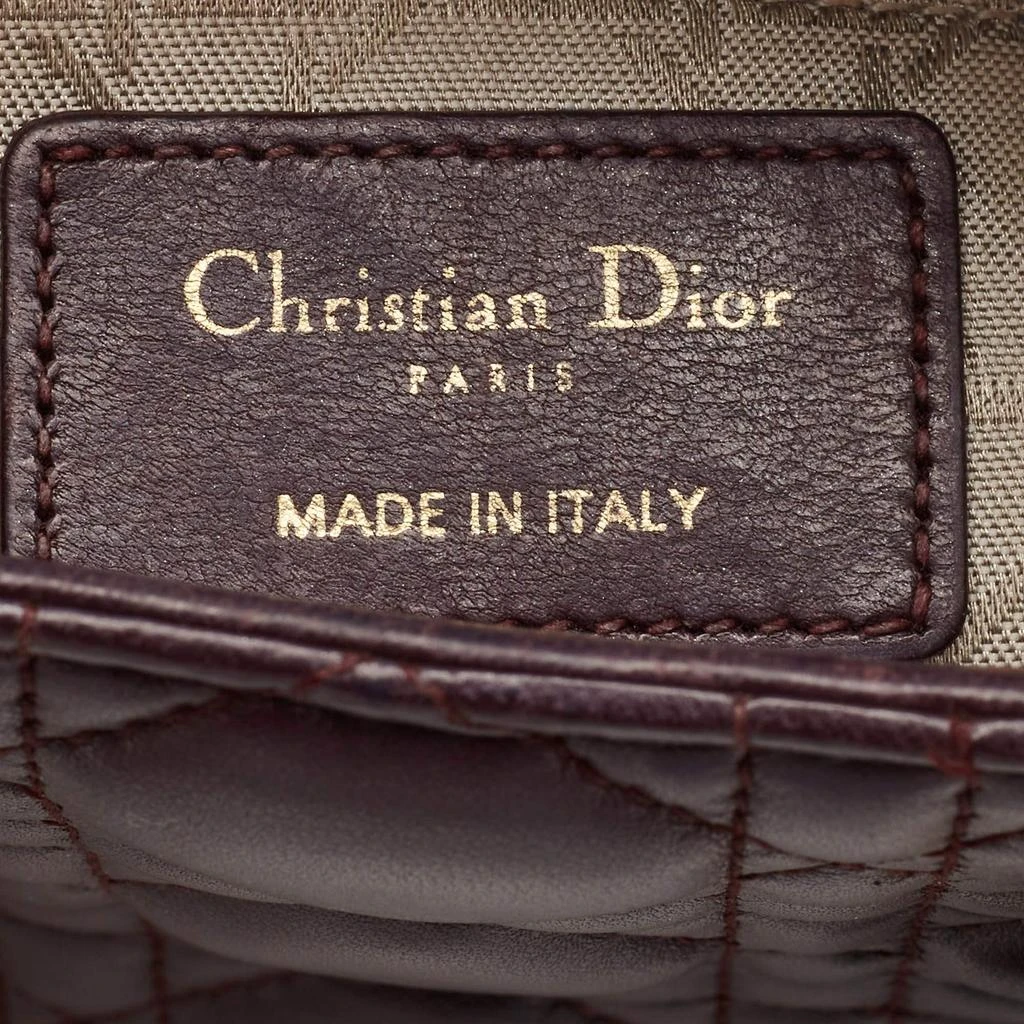 Dior Dior Purple Cannage Leather Small Lady Dior My ABCDior Bag 13