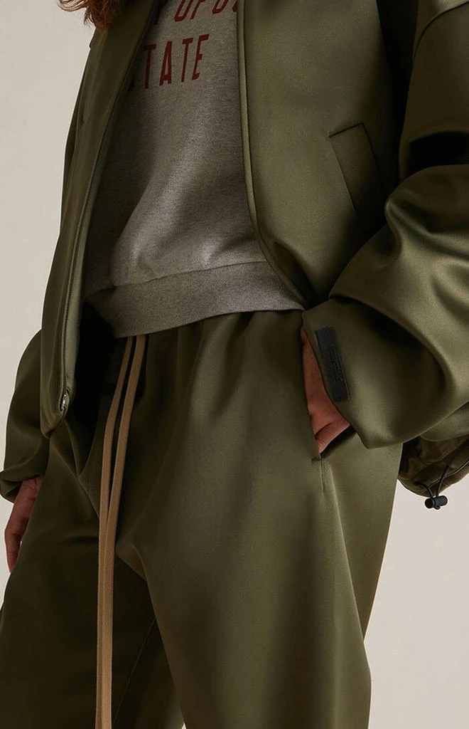 Essentials Women's Military Satin Bomber Jacket 5