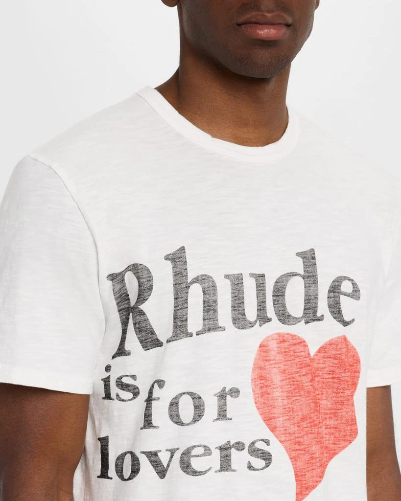 Rhude Men's Lovers Cotton Slub Graphic T-Shirt 5