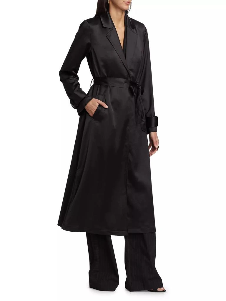 Ramy Brook Alexia Satin Trench Coat 4