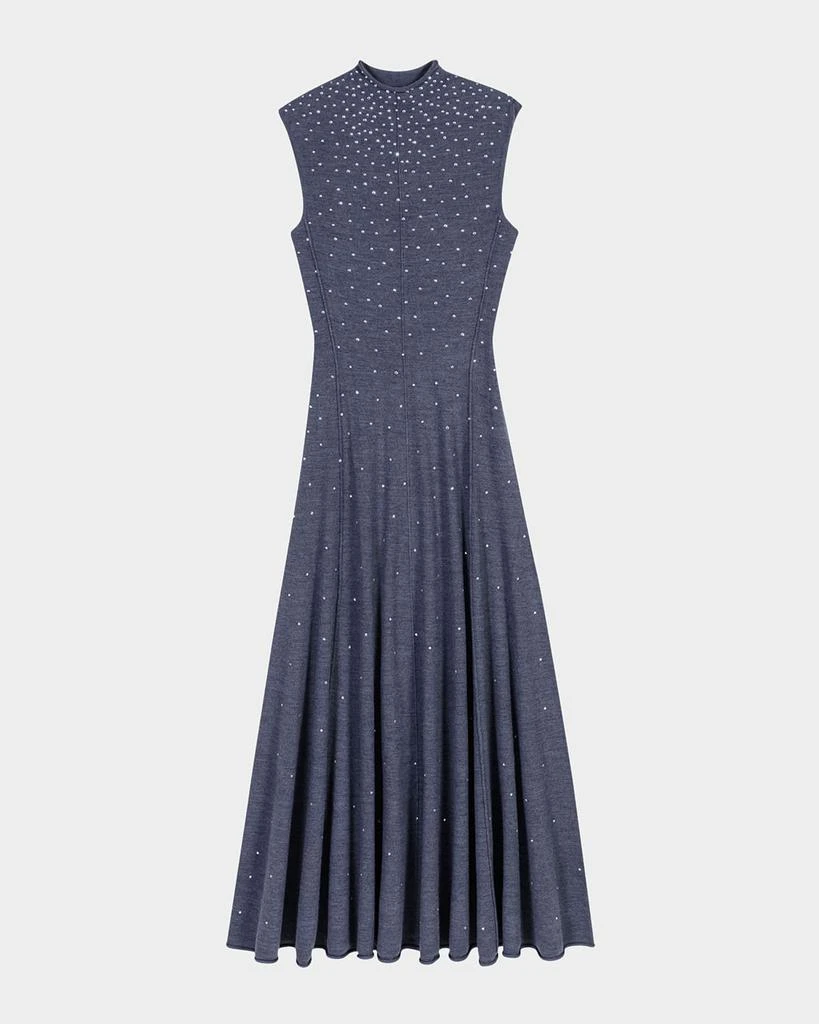 handcrafted midi dress for women Embroidered Silk and Wool Midi Dress – Petite Chérie