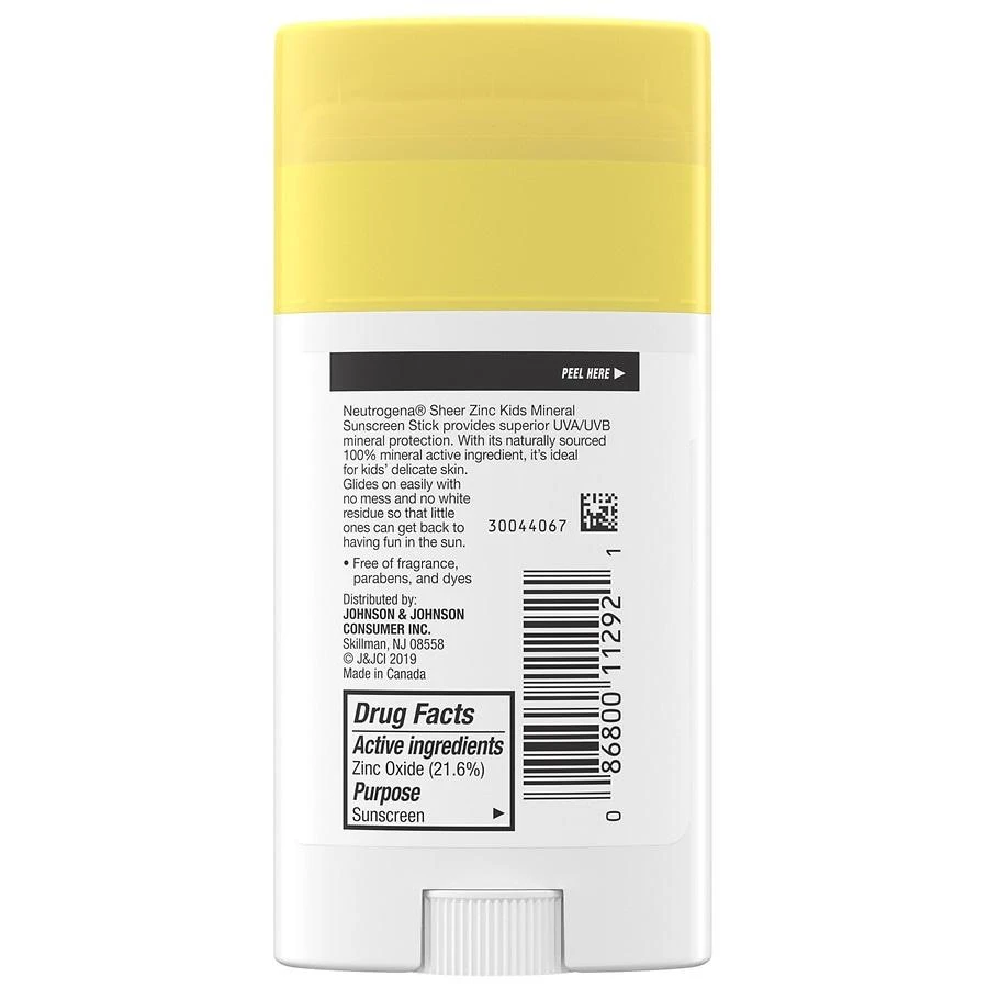 Neutrogena Sheer Zinc Kids Mineral Sunscreen Stick, SPF 50+ Fragrance Free 2