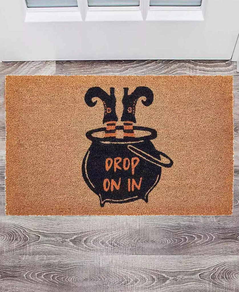 VCNY Home Drop on In Halloween Coir Outdoor Doormat 2