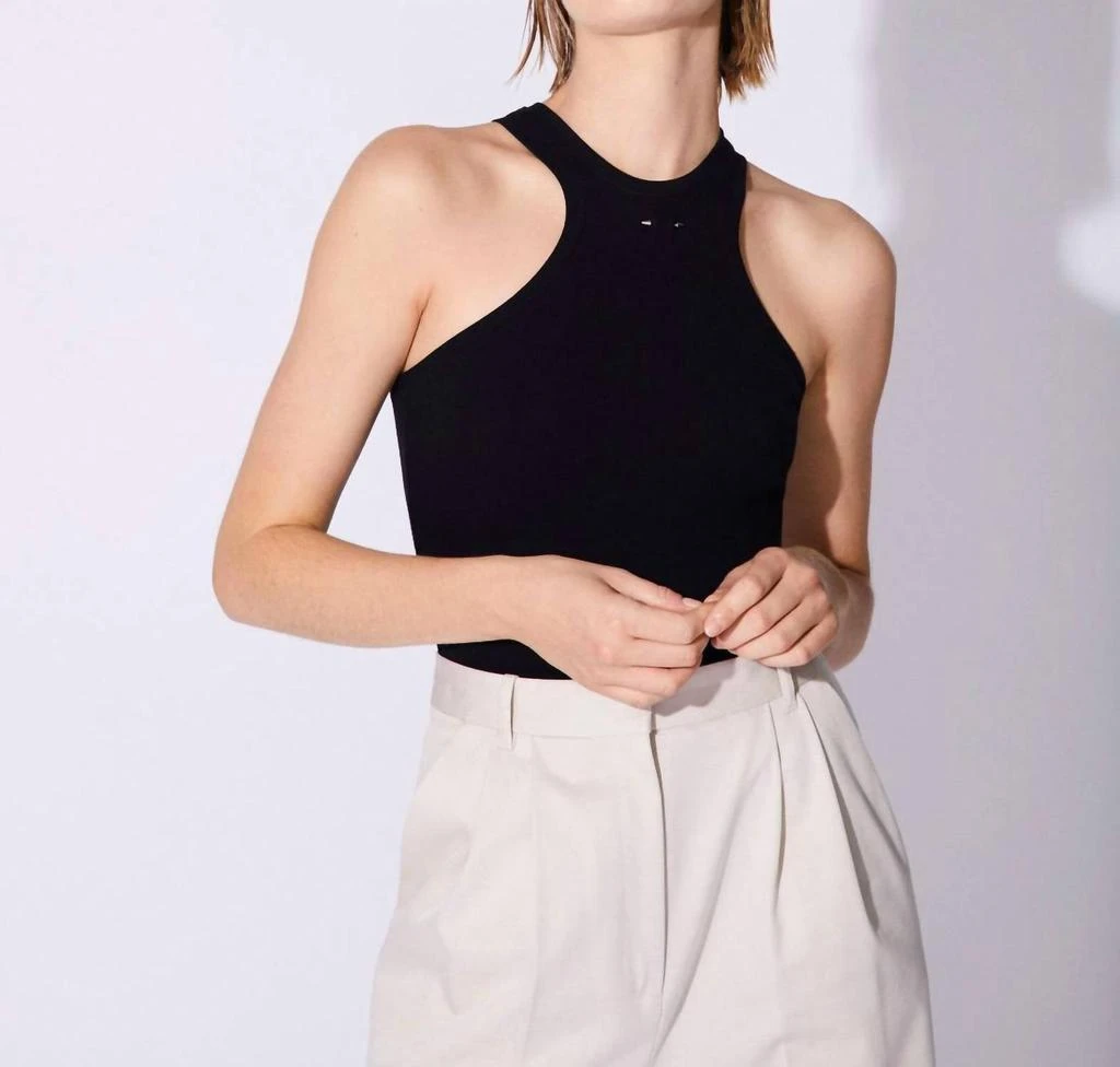 BARBARA BUI Barbara Bui - Halterneck Ribbed Jersey Tank Top 1