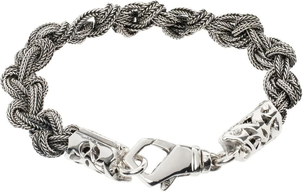 Emanuele Bicocchi Silver Braided Knot Bracelet 2