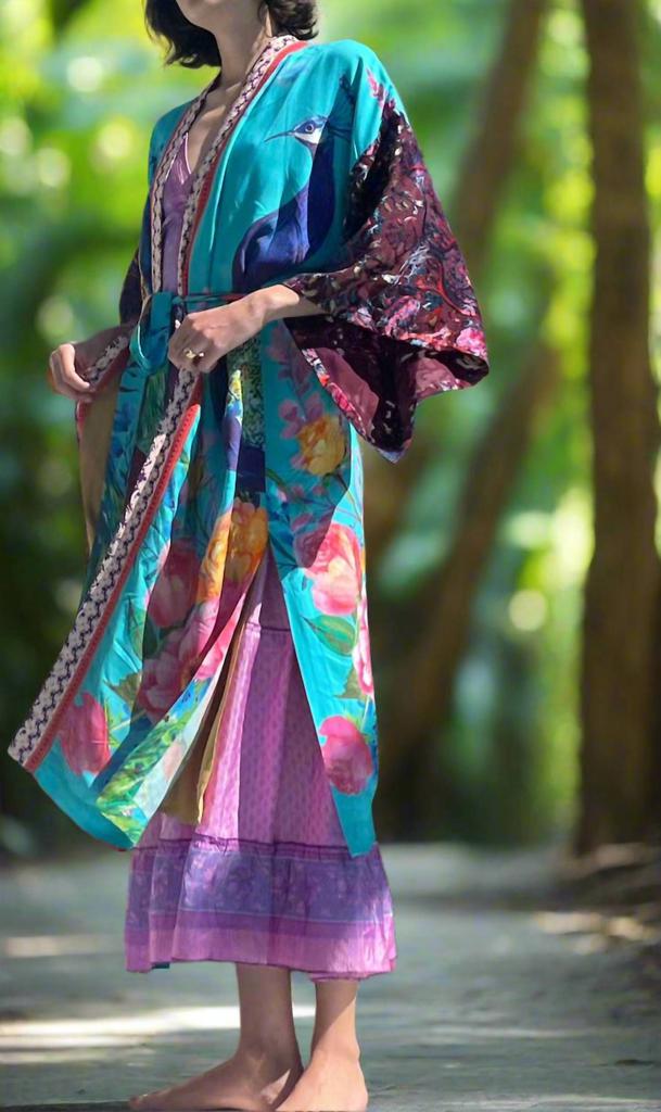 ARATTA Aratta - Majestic Peacock Kimono