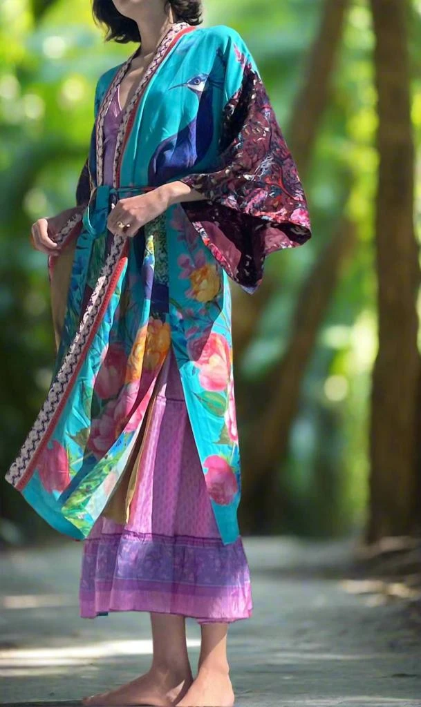 ARATTA Aratta - Majestic Peacock Kimono 2