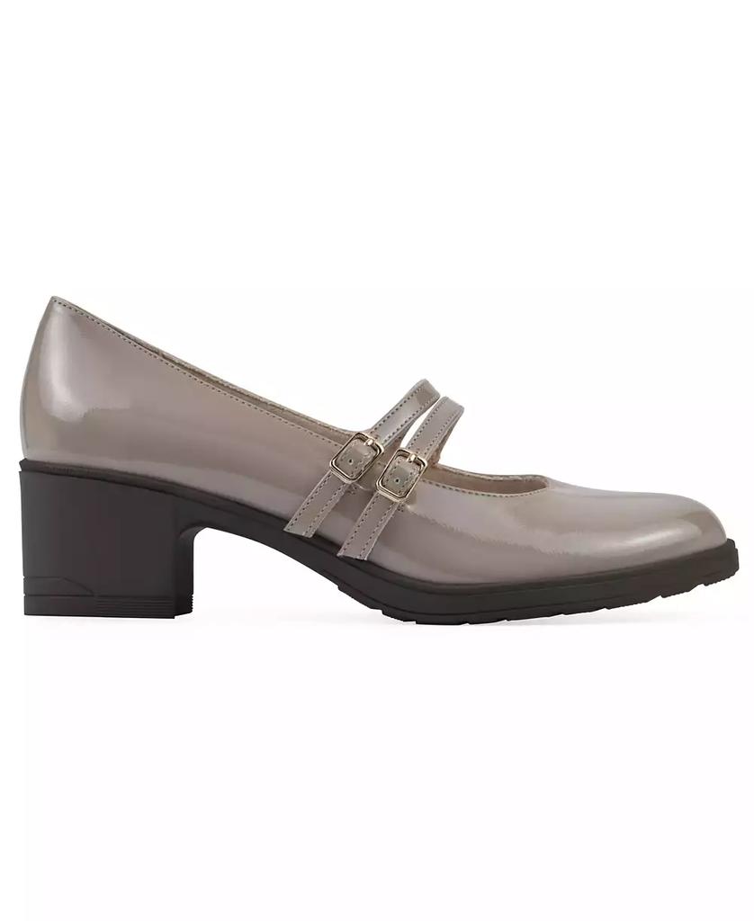 White Mountain Women's Hunta Mary Jane Style Block Heel Pumps