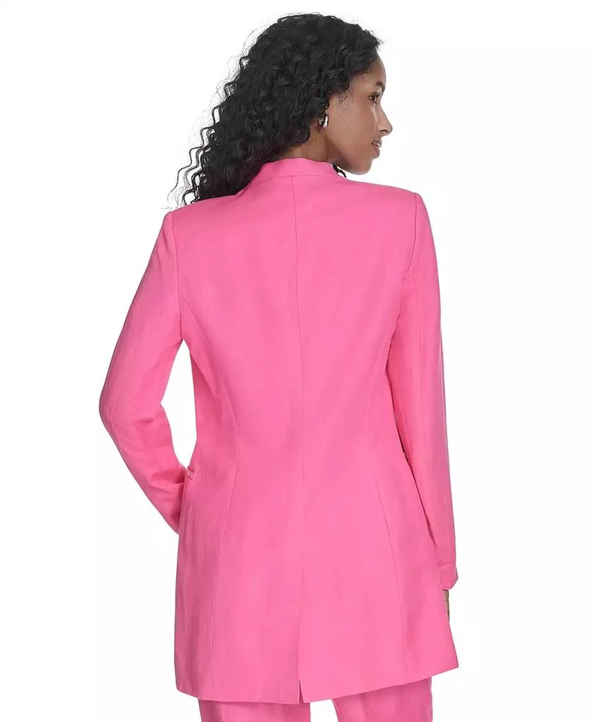 Calvin Klein Women's Open-Front Linen-Blend Blazer 2