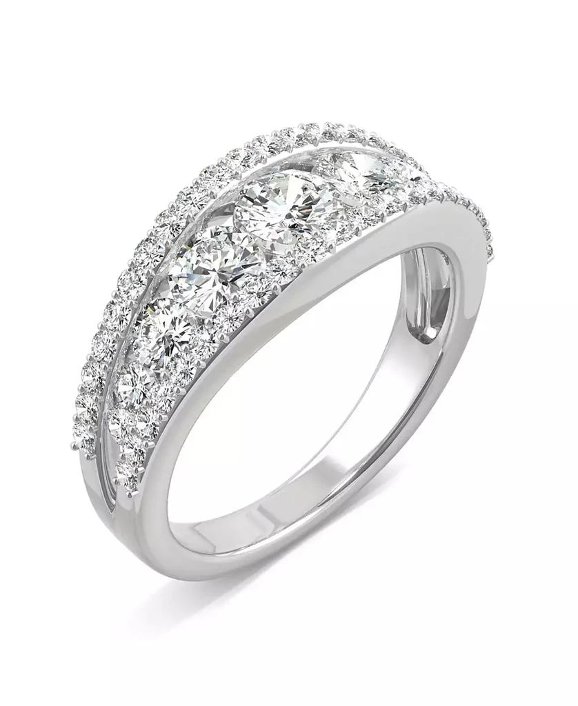 Charles & Colvard Moissanite Graduated Stone Band 1-1/2 ct. t.w. Diamond Equivalent in 14k White Gold 3