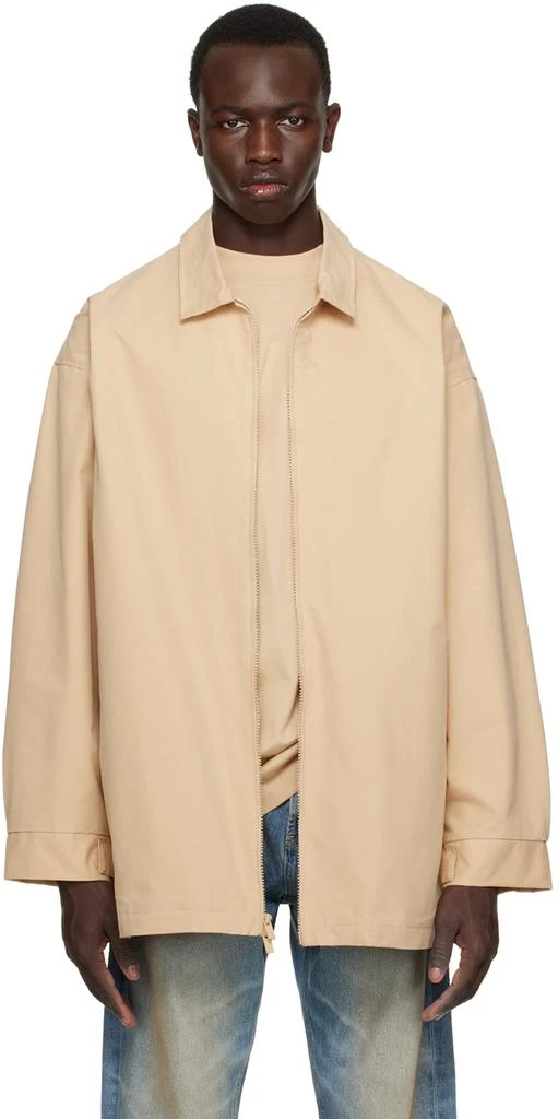 Essentials Beige Zip Jacket 1