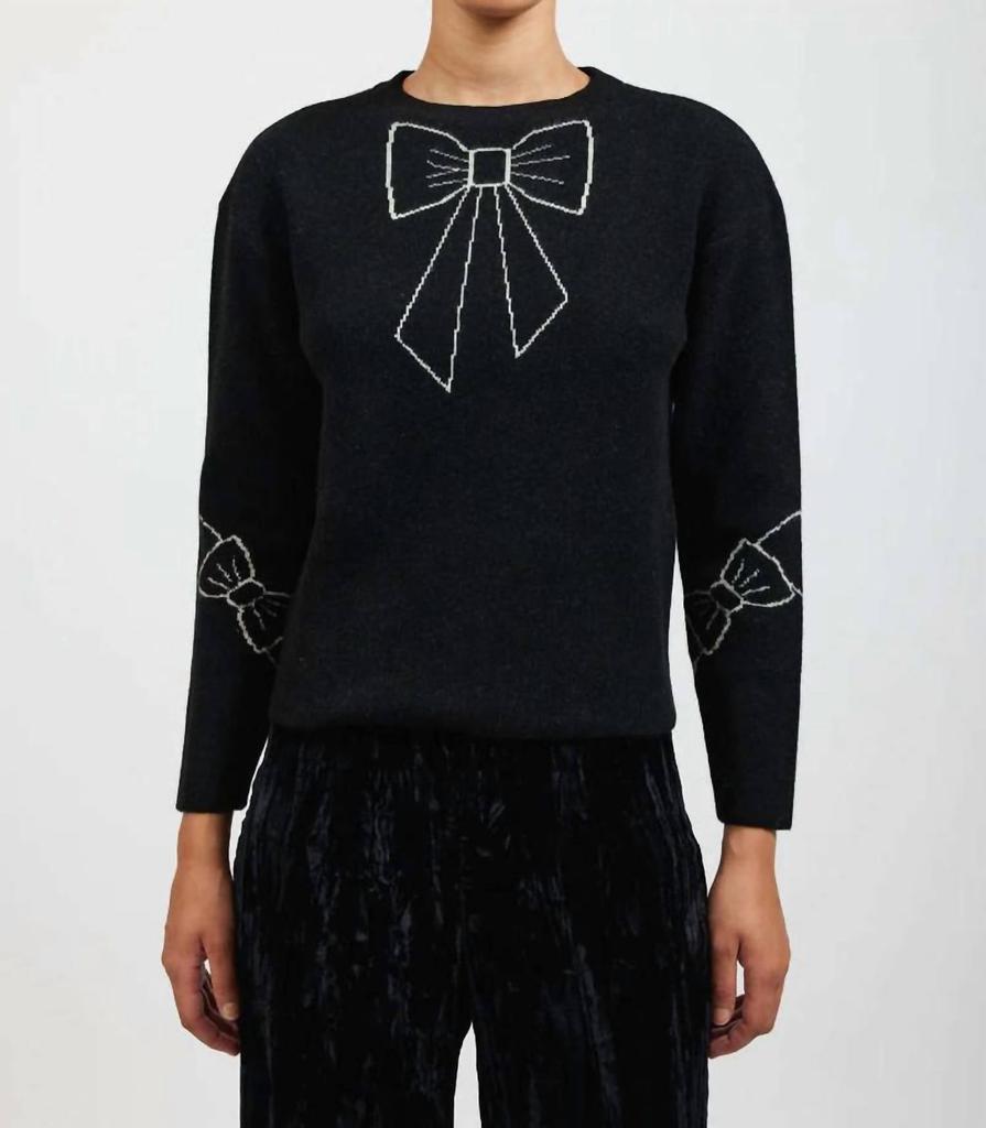BATSHEVA Batsheva - Bow Jacquard Sweater