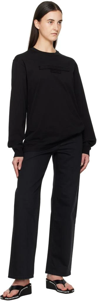 Alexander Wang Black Distressed Logo Long-Sleeve T-shirt 4