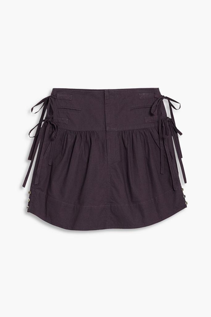 Isabel Marant Étoile Omalia bow-detailed cotton-canvas mini skirt