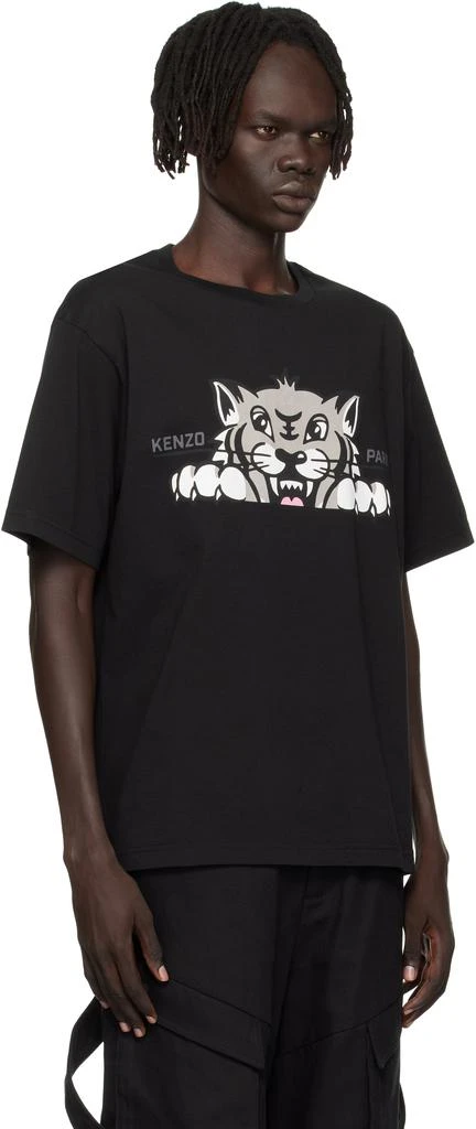 Shop Black Kenzo Paris 'KENZO Happy Tiger' Oversized T-shirt on