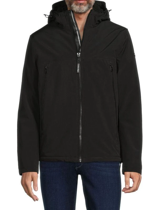 Calvin Klein Faux Fur Lined Hooded Zip Up Jacket 1