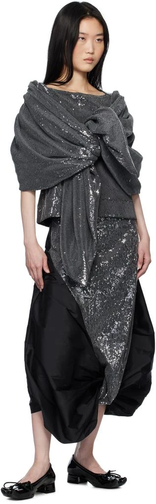 PAULA CANOVAS DEL VAS Black Boletus Midi Skirt 4