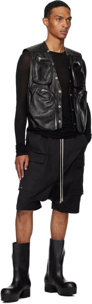 Rick Owens Black Concordians Cargo Pods Shorts 4