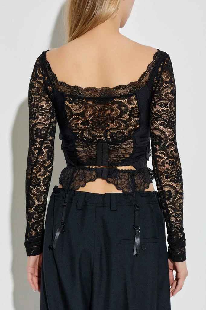 Balenciaga Balenciaga Lace Detailed Long-Sleeve Top 3