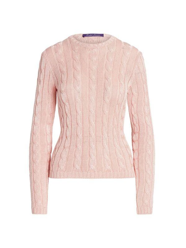 Ralph Lauren Silk Cable-Knit Sweater 5
