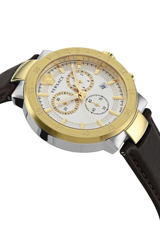 Versace Urban Mystique Quartz Chronograph Leather Strap Watch, 43mm 4
