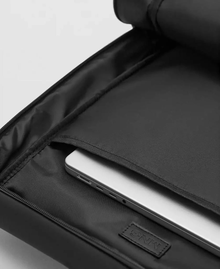 Mango Men's Rubberized Flap Closure Backpack 5