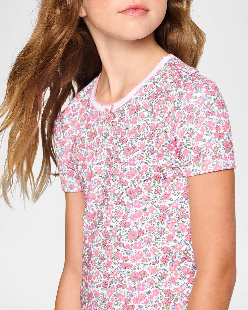 Petite Plume Kid's Pima Cotton Snug Fit Pajama Short Set, Size 7-14 4