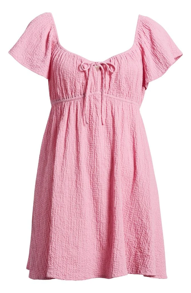 ALL IN FAVOR Textured Tie Front Dress 5