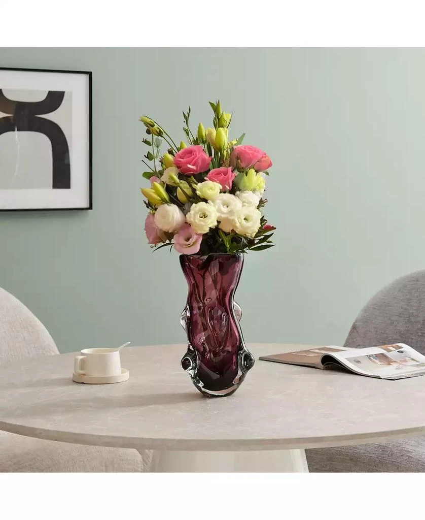 Danya B Sylvan Nodular Glass Grape Purple Tabletop Vase 3