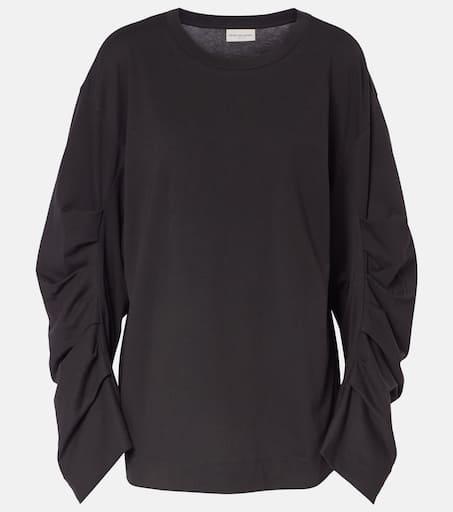 dries van noten スウェット Dries Van Noten Ruched cotton jersey sweatshirt - Hoodies