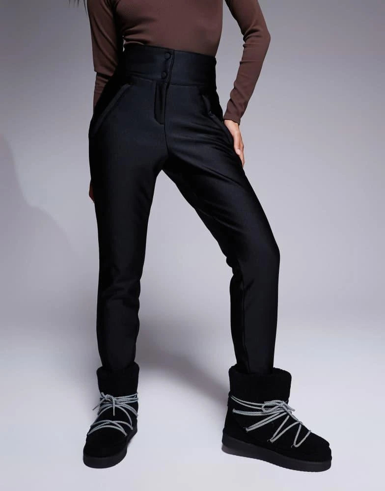 ASOS 4505 Petite Ski soft shell water repellent skinny ski trousers in black gloss 3